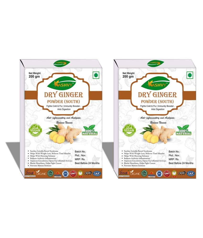 Kashvy Dry Ginger Powder 400 Gm Pack of 2