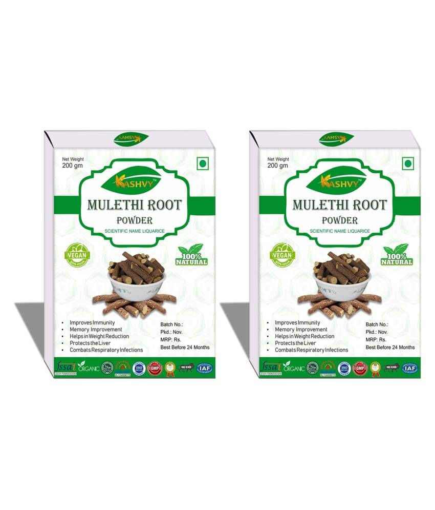     			Kashvy Mulethi Root Powder 400 Gm Pack of 2