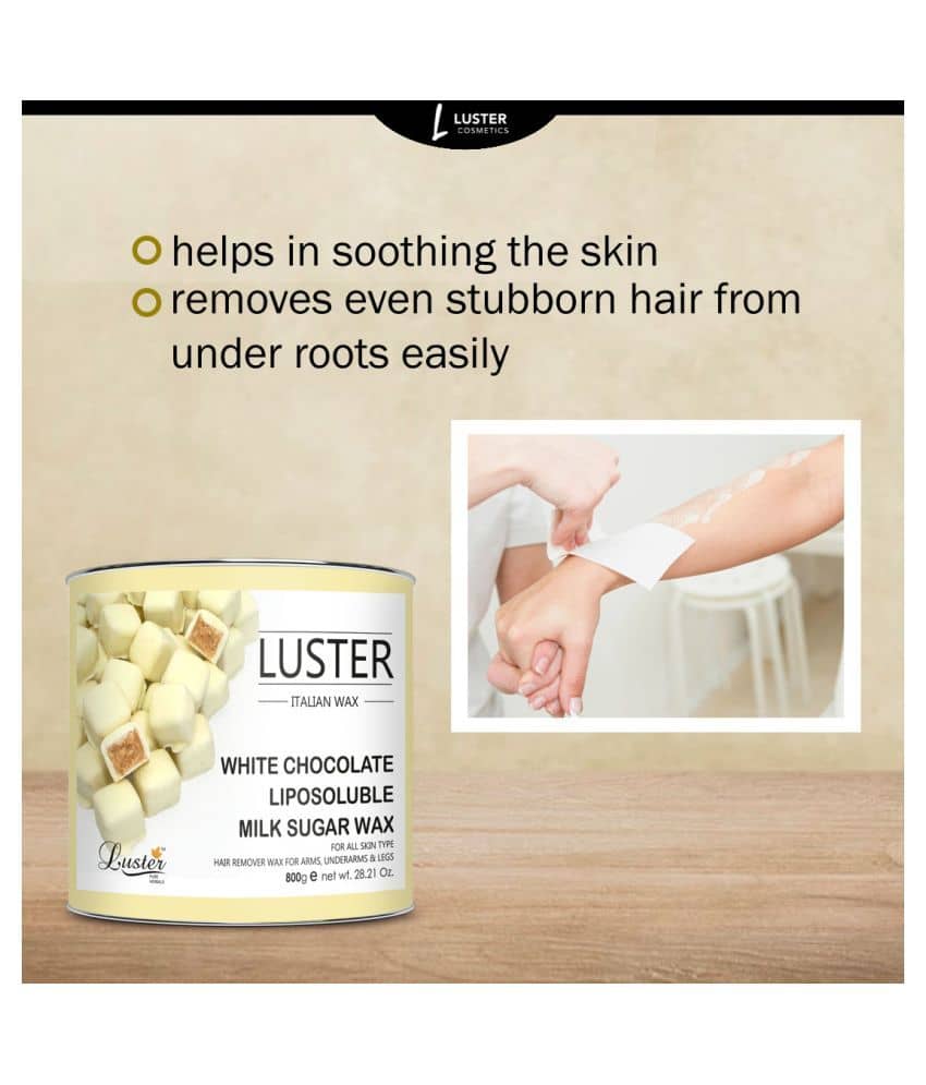 Luster White Chocolate Hot Wax (Liposoluble Milk Sugar) 800 g