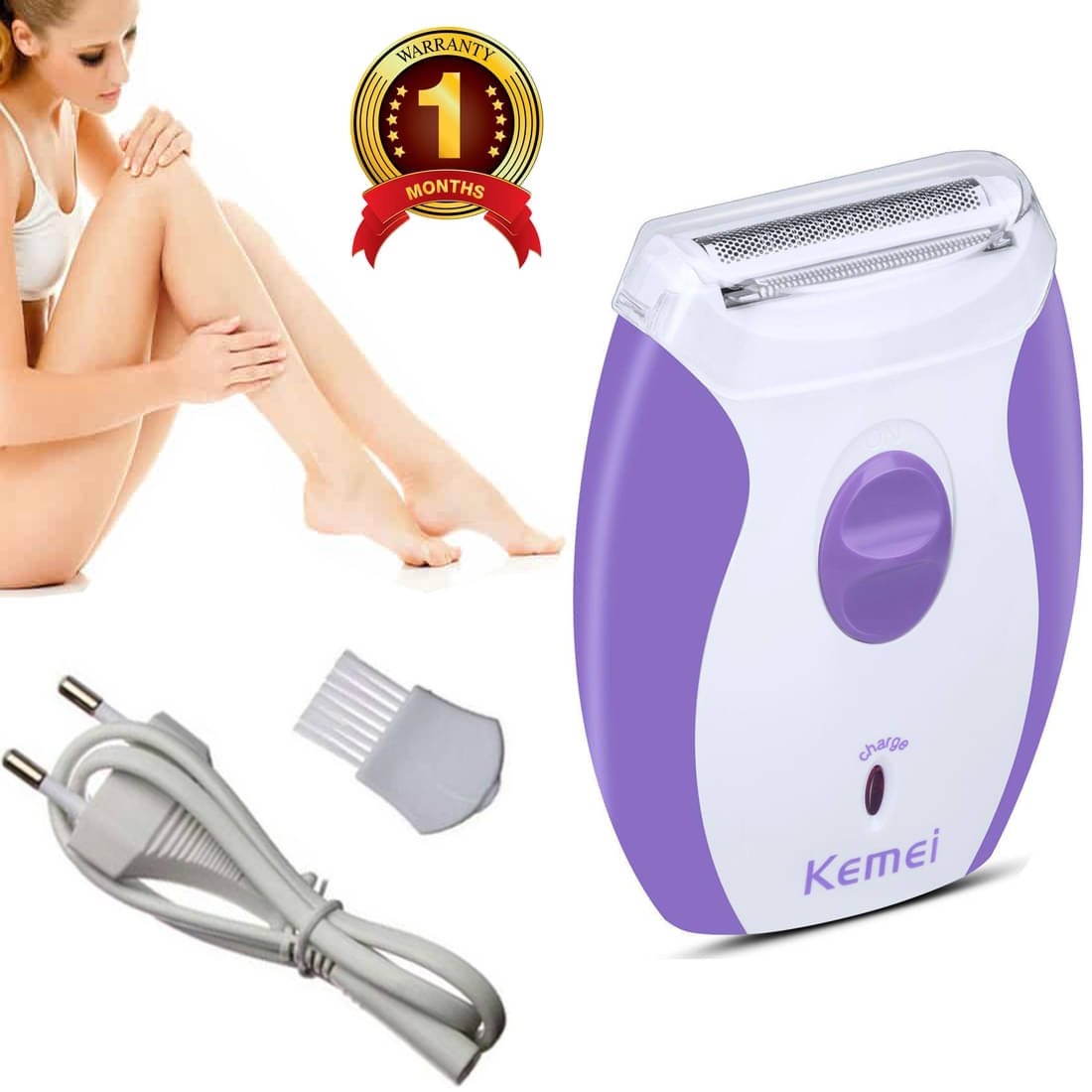 Rechargeable Cordless Epilator Shaver - Kamai KM-280R A Cordless Epilator Combo     			Rechargeable Cordless Epilator Shaver - Kamai KM-280R A Cordless Epilator Combo