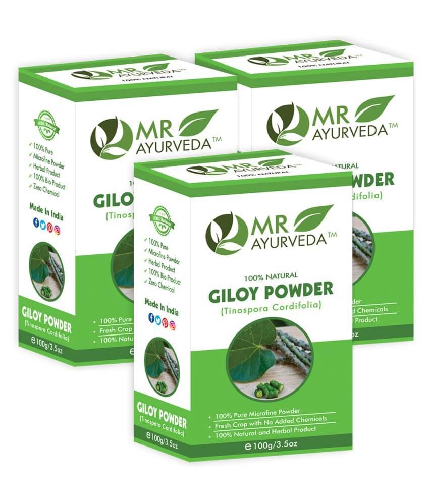     			MR Ayurveda 100% Organic Pure Giloy Powder Hair Scalp Treatment 300 g Pack of 3
