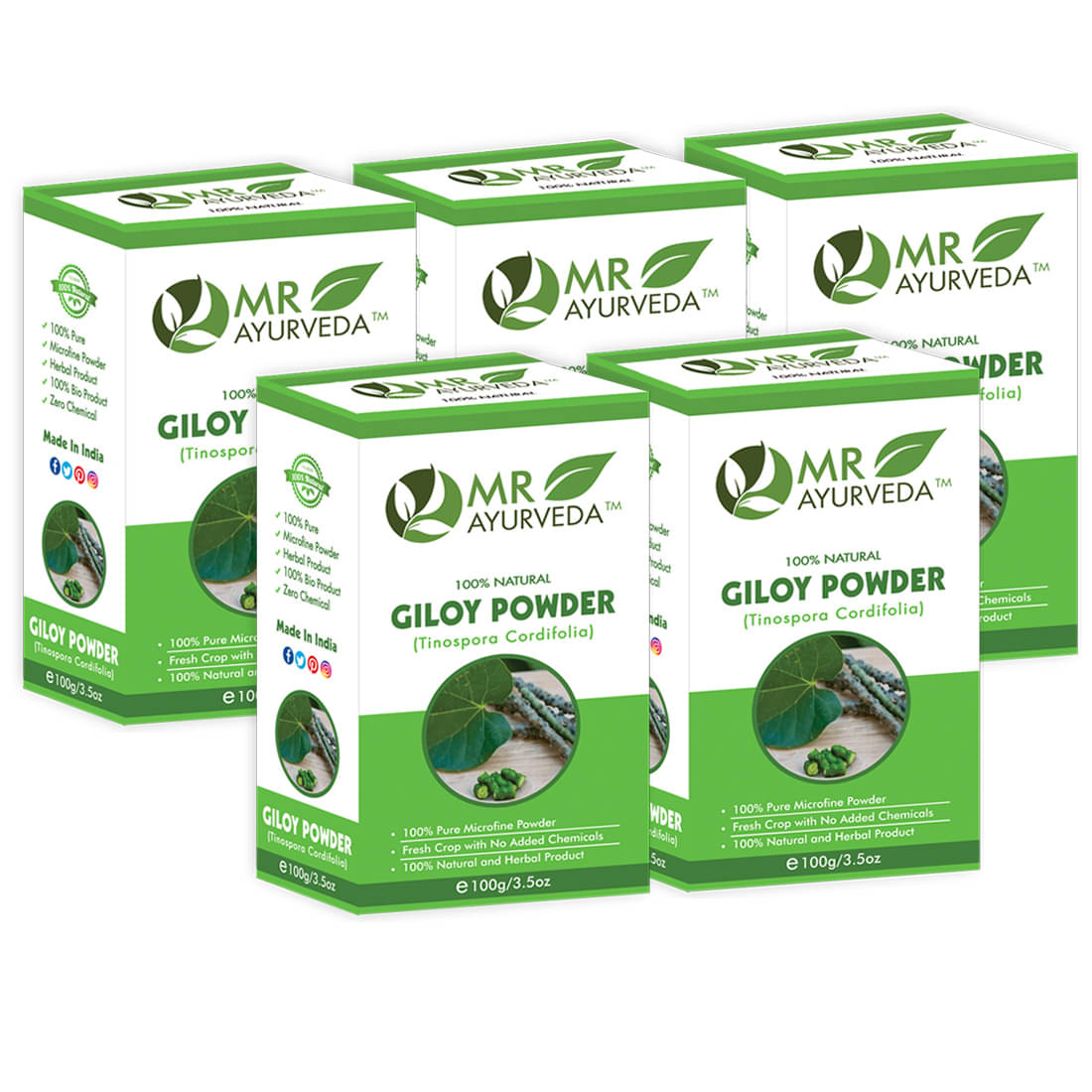 MR Ayurveda Best Selling Giloy Powder Hair Scalp Treatment 500 g Pack of 5 MR Ayurveda Best Selling Giloy Powder Hair Scalp Treatment 500 g Pack of 5