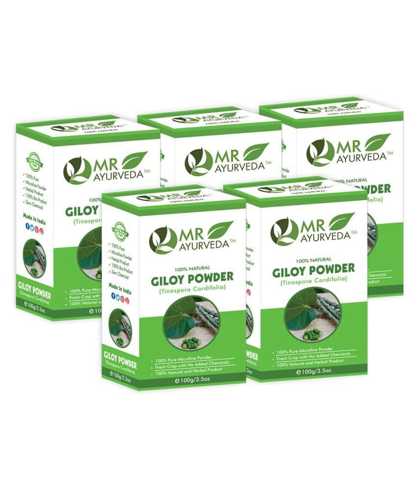 MR Ayurveda Premium Ouality Giloy Powder Hair Scalp Treatment 500 g Pack of 5 MR Ayurveda Premium Ouality Giloy Powder Hair Scalp Treatment 500 g Pack of 5