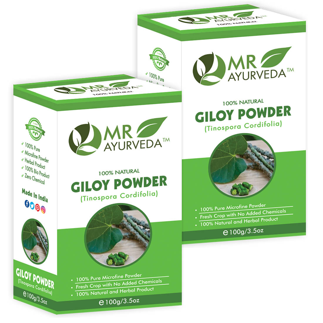     			MR Ayurveda Premium Ouality Giloy Powder Hair Scalp Treatment 200 g Pack of 2