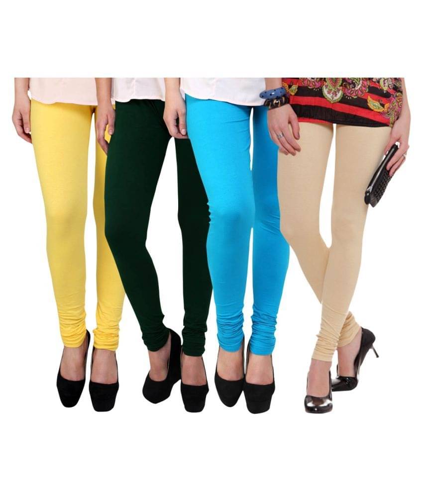     			FnMe Cotton Lycra Pack of 4 Leggings