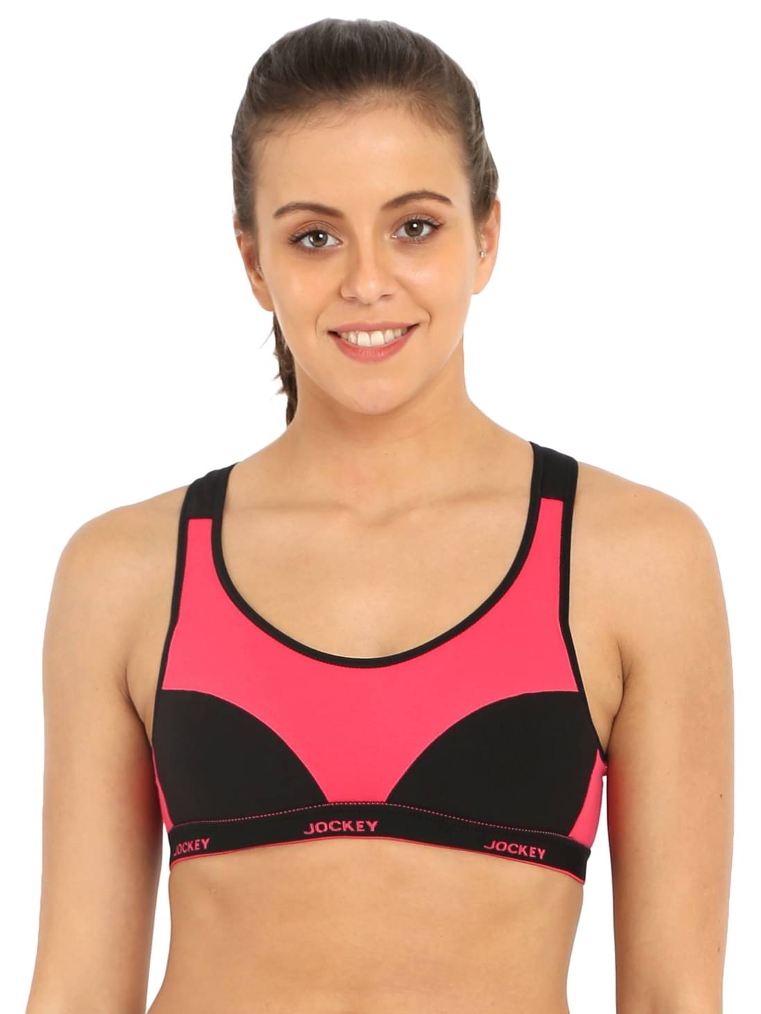     			Jockey Cotton Lycra Racerback bra - Pink
