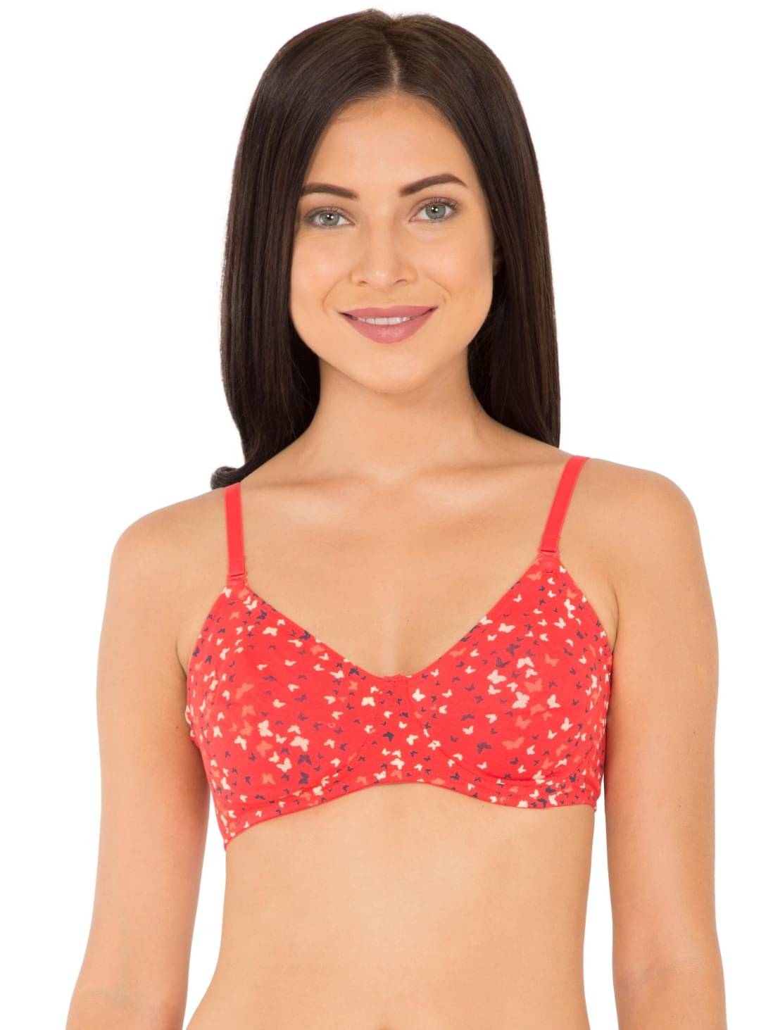    			Jockey Cotton Lycra Seamless Bra - Red