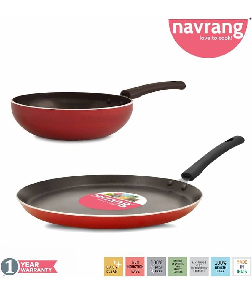Navrang 2 Piece Cookware Set- Tawa 26 cm and Fry Pan 20