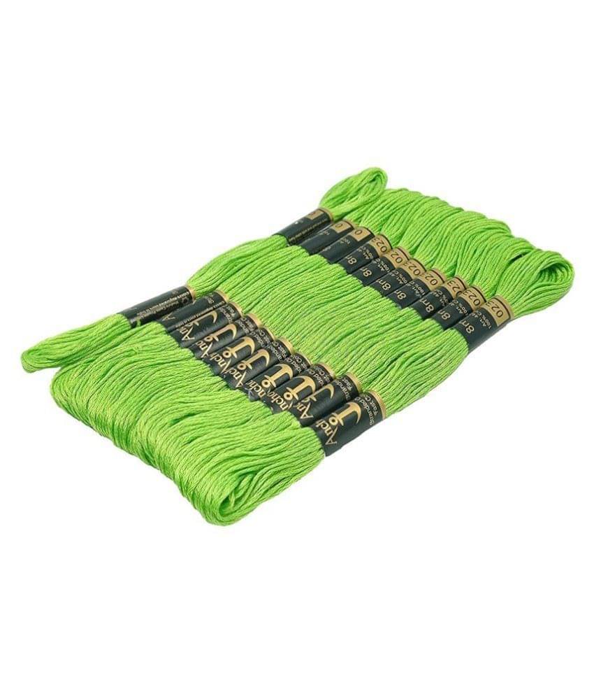     			PRANSUNITA Anchor Stranded Cotton 6 Strand Cross-Stitch Hand Embroidery Stranded Cotton Craft Sewing Floss Thread, Pack of 10