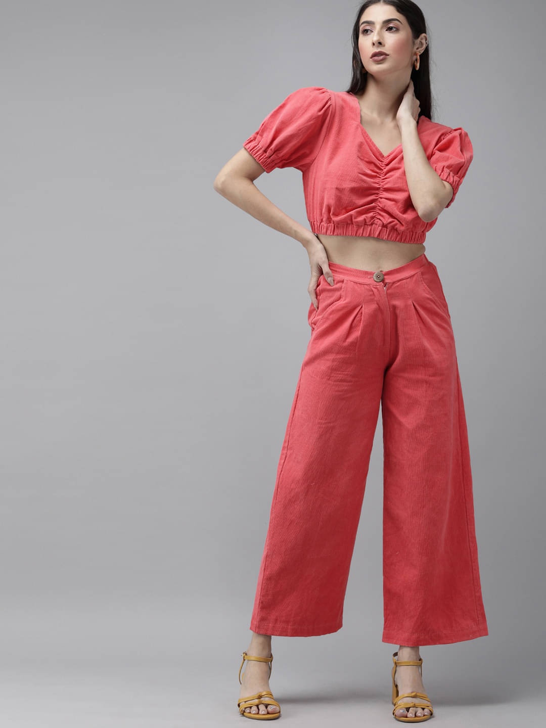 The Dry State Pink Corduroy Jumpsuit     			The Dry State Pink Corduroy Jumpsuit