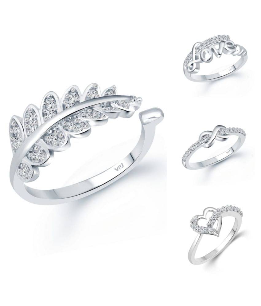 Vighnaharta Twinkling Charming Rings Rhodium Plated For women and Girls VFJ1548-1568-1569-1076FRR8 Vighnaharta Twinkling Charming Rings Rhodium Plated For women and Girls VFJ1548-1568-1569-1076FRR8
