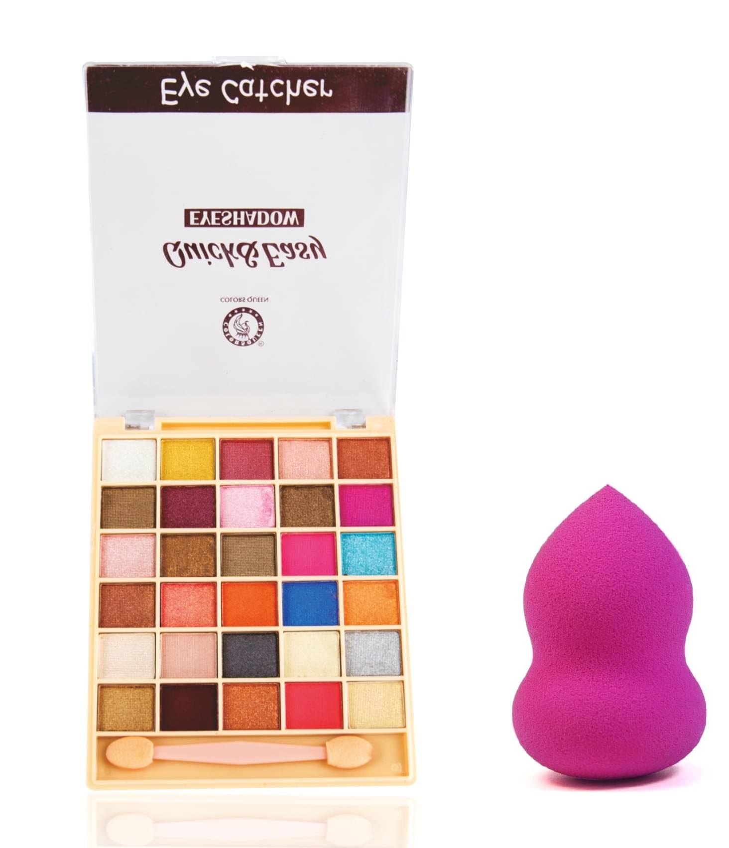 Colors Queen ES-25 Quick & Easy Eye Shadow Palette Pack of 2 18 Colors Queen ES-25 Quick & Easy Eye Shadow Palette Pack of 2 18