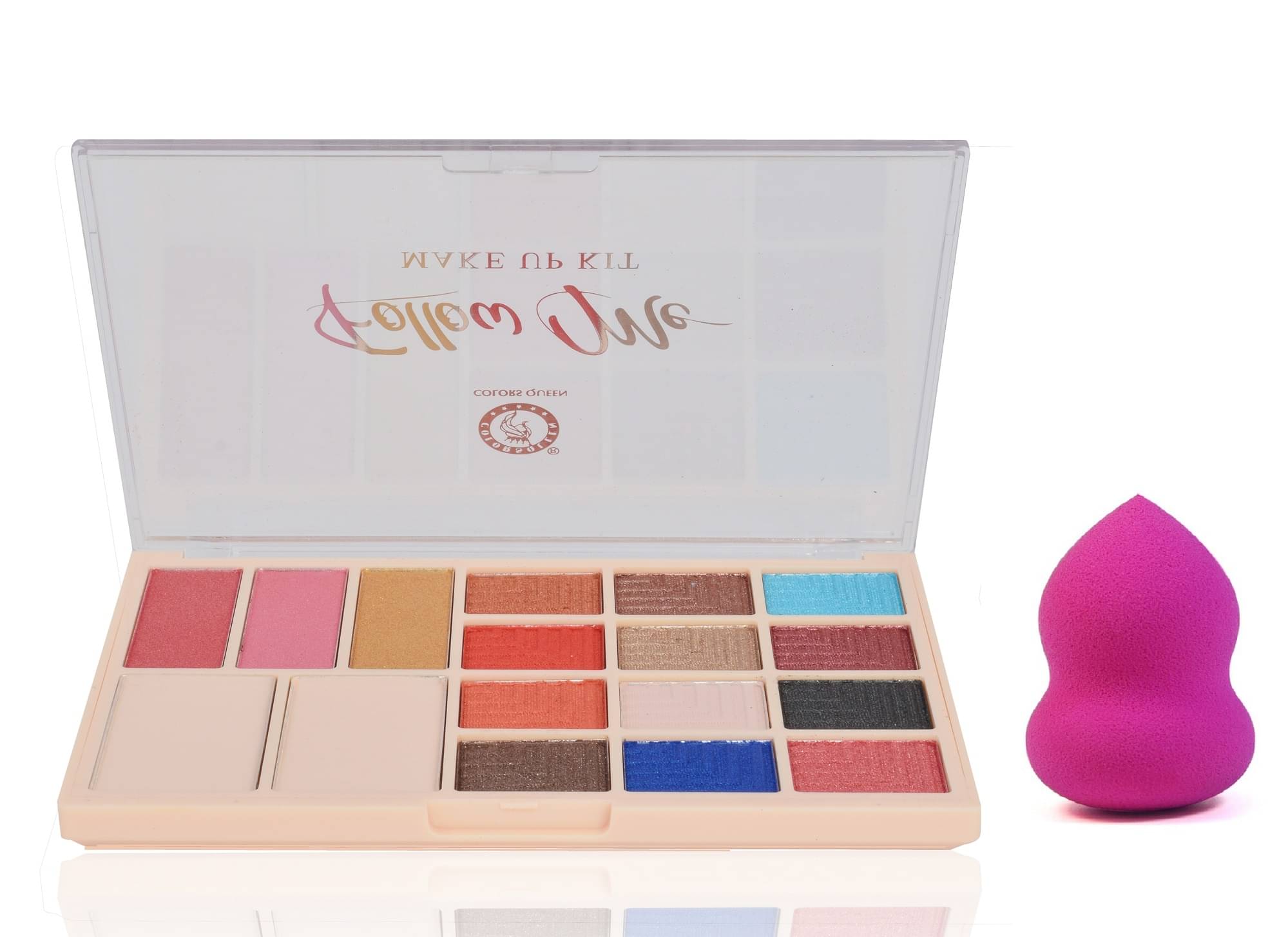     			Colors Queen Follow Me Makeup Kit with 1 Beauty Blender