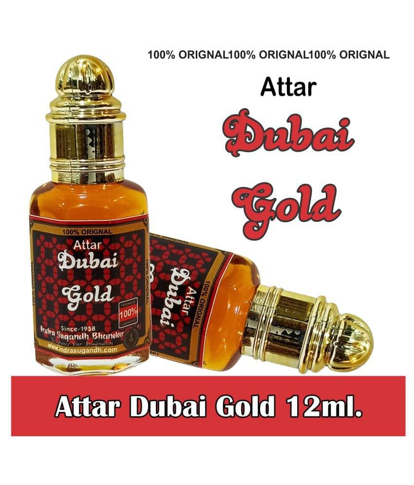     			INDRA SUGANDH BHANDAR - Dubai Gold UAE Perfume Oil Attar For Men & Women 12ml Pack Of 1