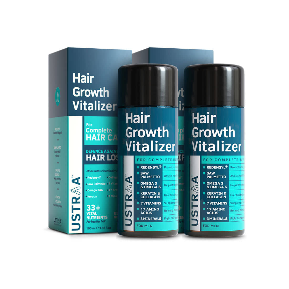 Ustraa Hair Growth Vitalizer - 100ml (Set of 2)