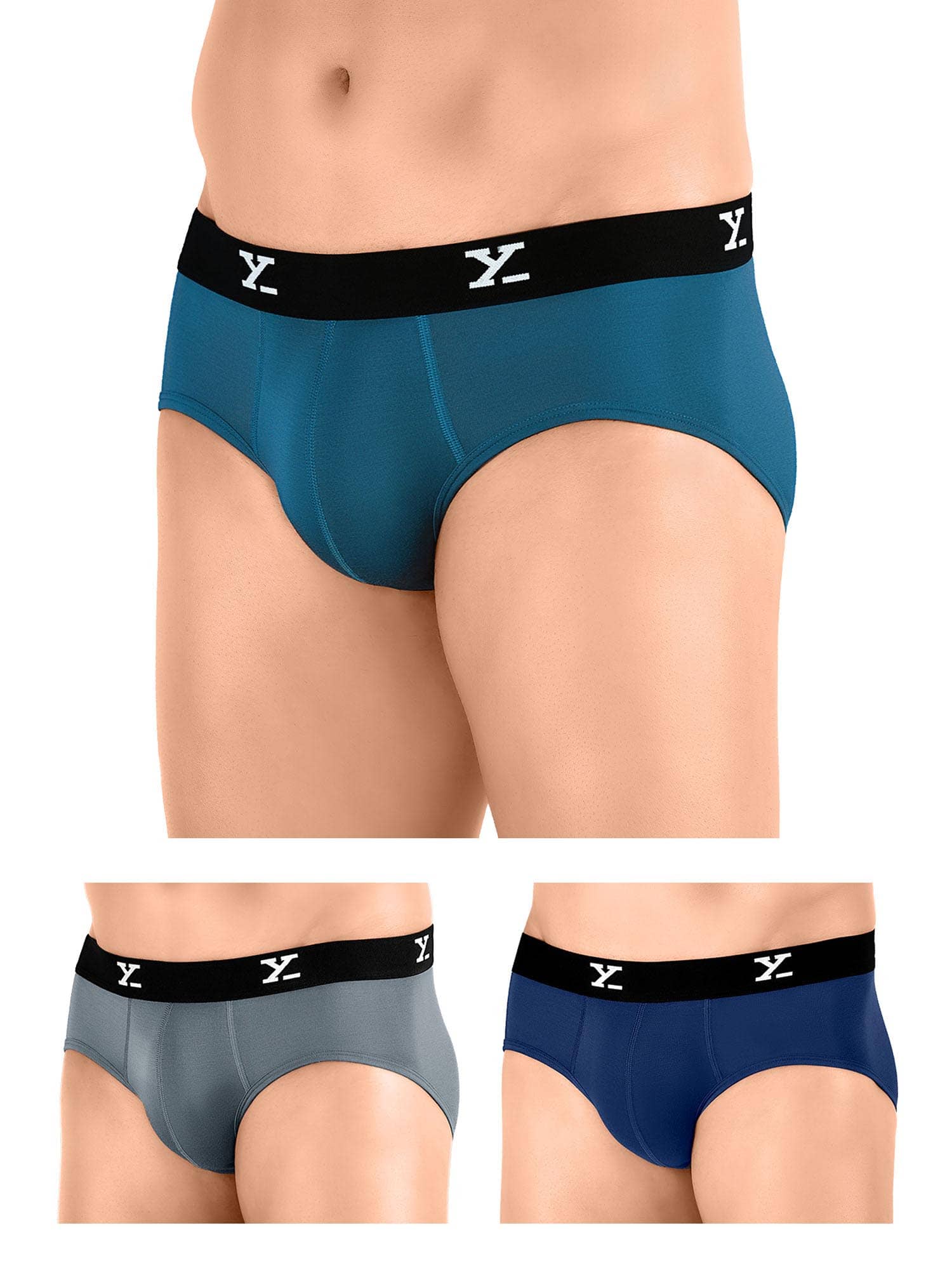 XYXX Pack of 3 Modal Briefs For Men's ( Multicolor )