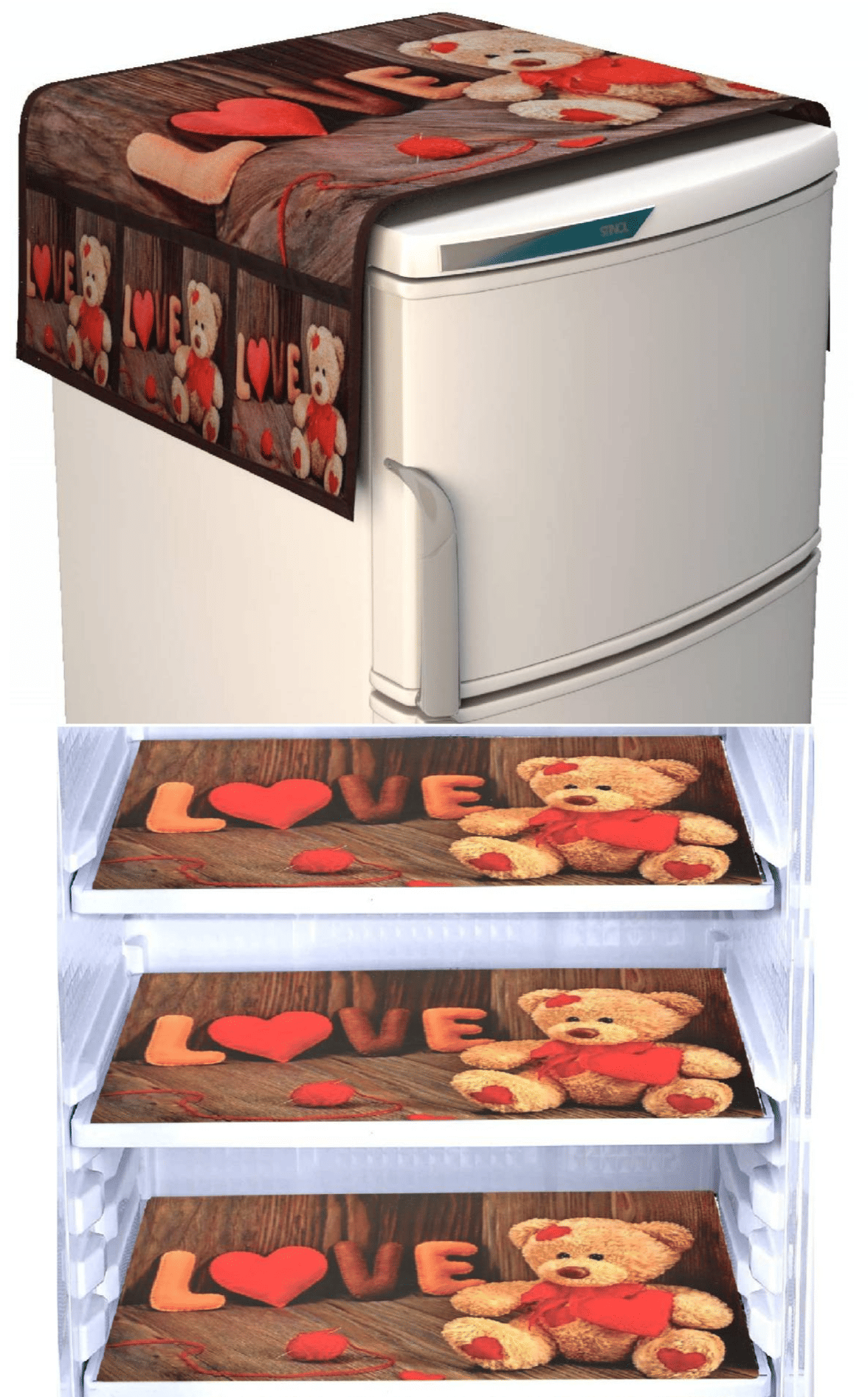     			Exopick - Brown PVC Fridge  Mats (Pack of 4)