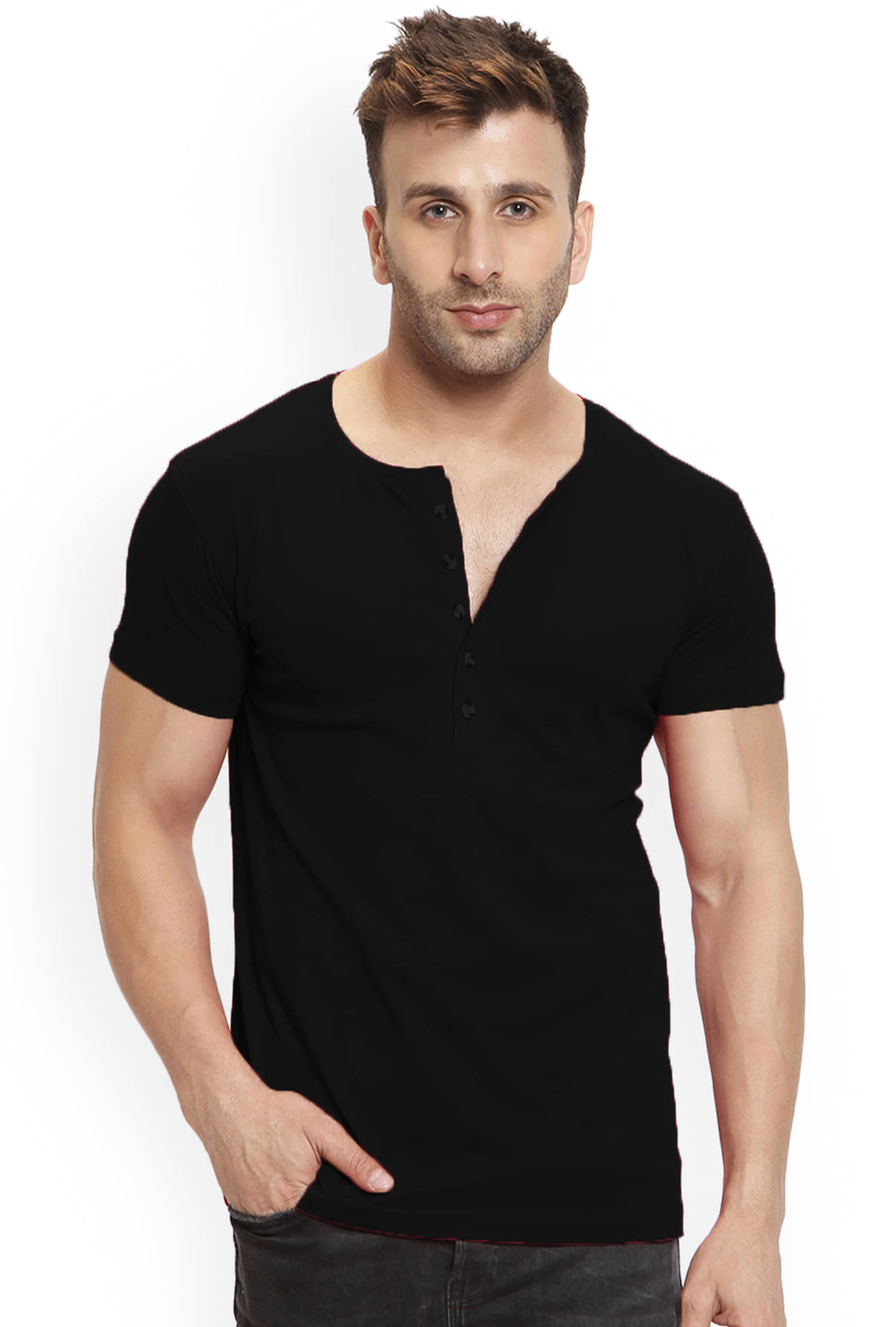 Leotude Pack of 1 100 Percent Cotton Regular Fit Men's T-Shirt ( Red )
