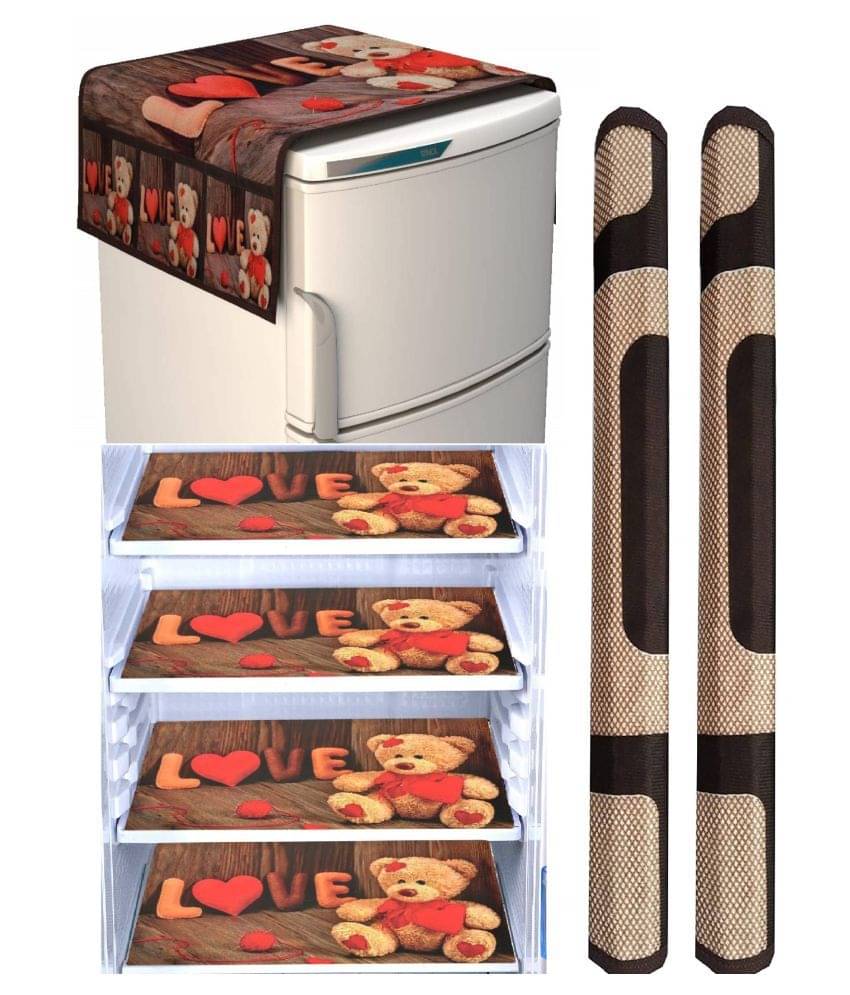Shaphio - Multicolor Jute Fridge Top Cover (Pack of 7) Shaphio - Multicolor Jute Fridge Top Cover (Pack of 7)