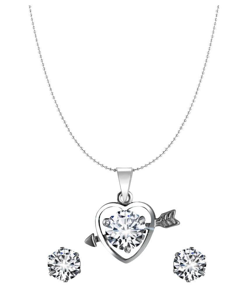 Vighnaharta Glamour Fashion Jewellery Solitaire Pendant set for Girls and Women Vighnaharta Glamour Fashion Jewellery Solitaire Pendant set for Girls and Women