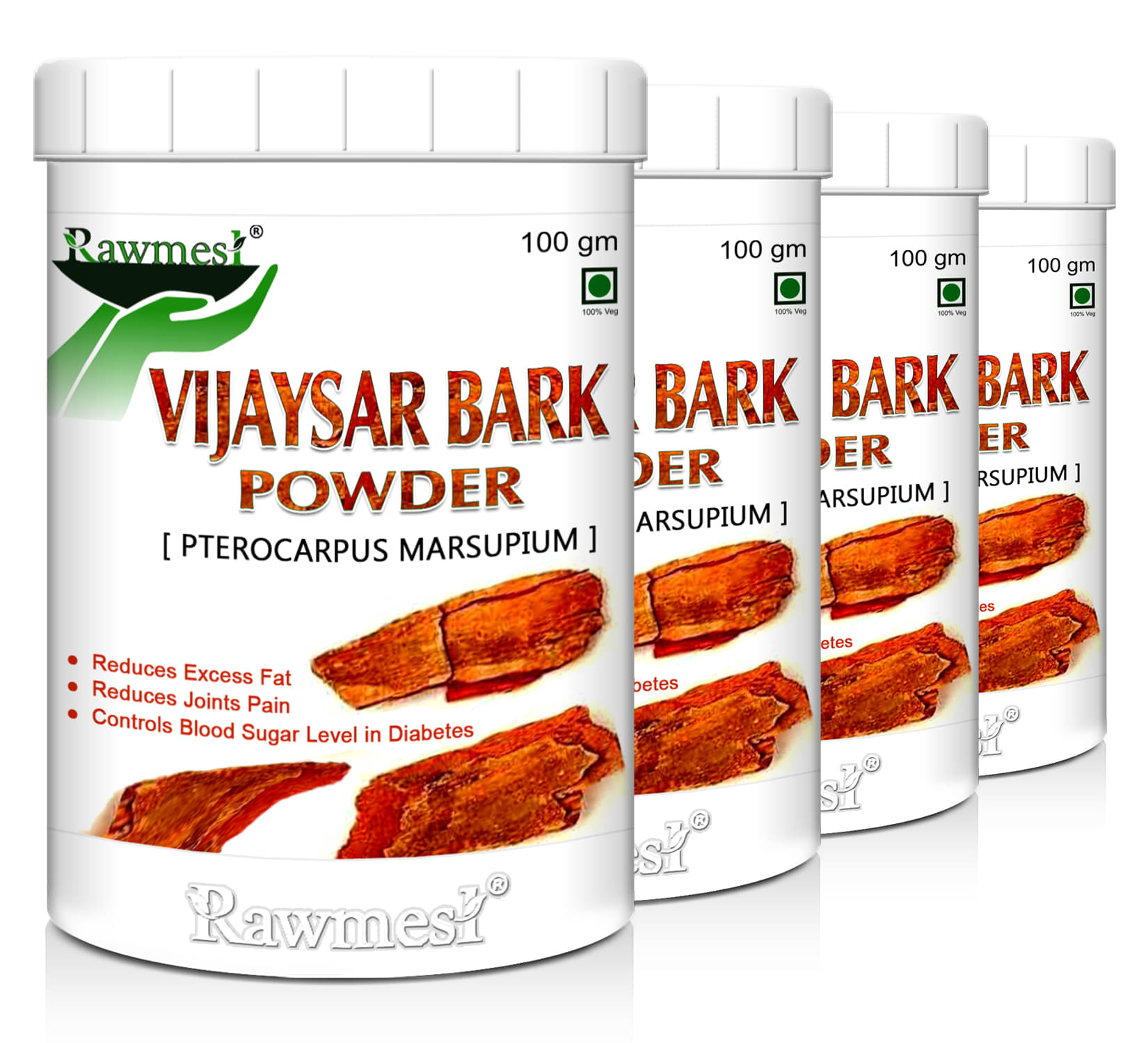     			Rawmest Vijaysar Bark Powder 400 Gm Pack of 4