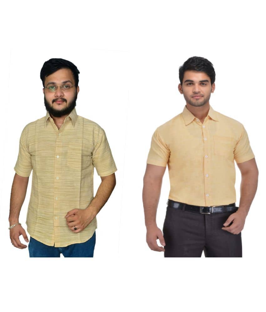DESHBANDHU DBK Cotton Regular Fit Half Sleeves Men's Formal Shirt - Multi ( Pack of 2 )