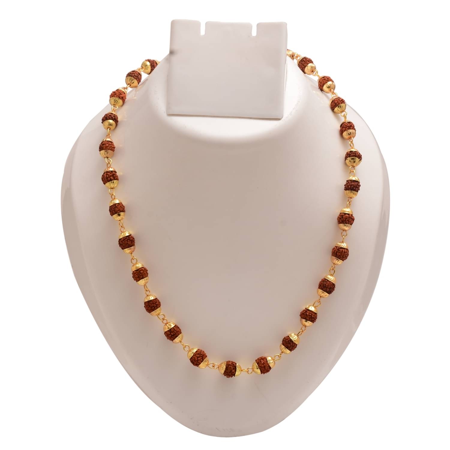     			Jewar Mandi Chain Rudraksha Mala Gold Plated Rich Look Long Size Latest Designer Daily Use Jewelry for Men & Boys