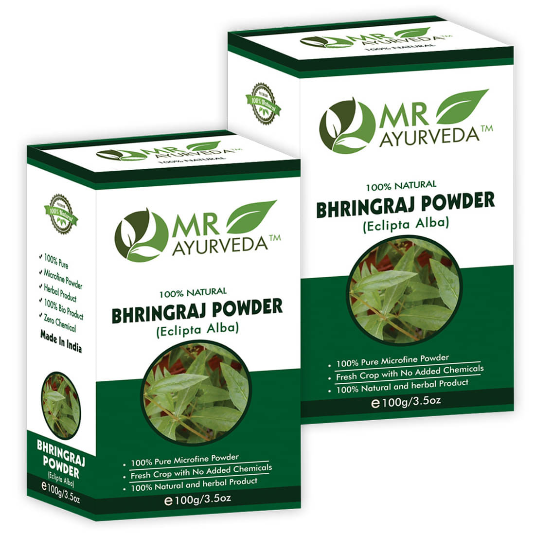     			MR Ayurveda Bhringraj Powder for Hair Scalp Treatment 200 g Pack of 2