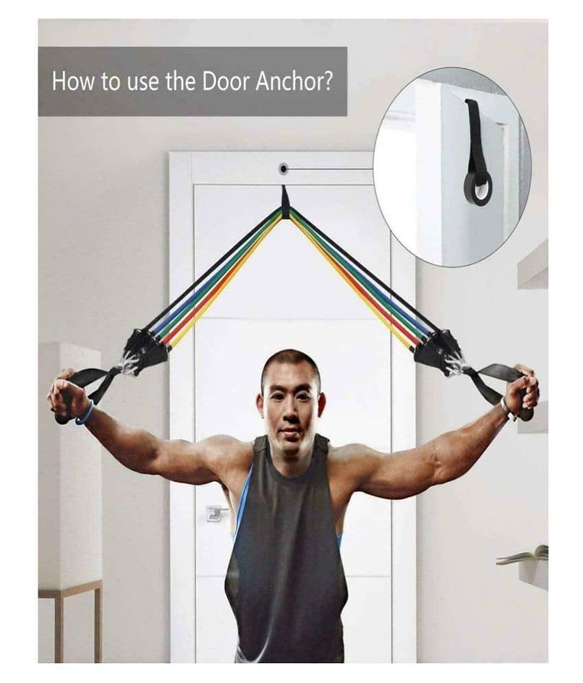 Fitness Bulmarc Resistance Bands Review Door Anchor Bulmarc