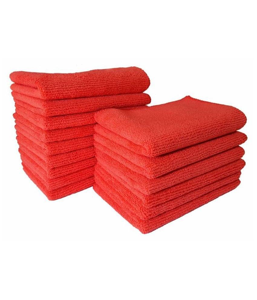 SOFTSPUN Microfiber Cloth - 15 pcs - Small - 20x30 cms - 340 GSM Red - Thick Lint & Streak-Free Multipurpose Cloths - Automotive Microfibre Towels for Car Bike Cleaning Polishing Washing & Detailing SOFTSPUN Microfiber Cloth - 15 pcs - Small - 20x30 cms - 340 GSM Red - Thick Lint & Streak-Free Multipurpose Cloths - Automotive Microfibre Towels for Car Bike Cleaning Polishing Washing & Detailing