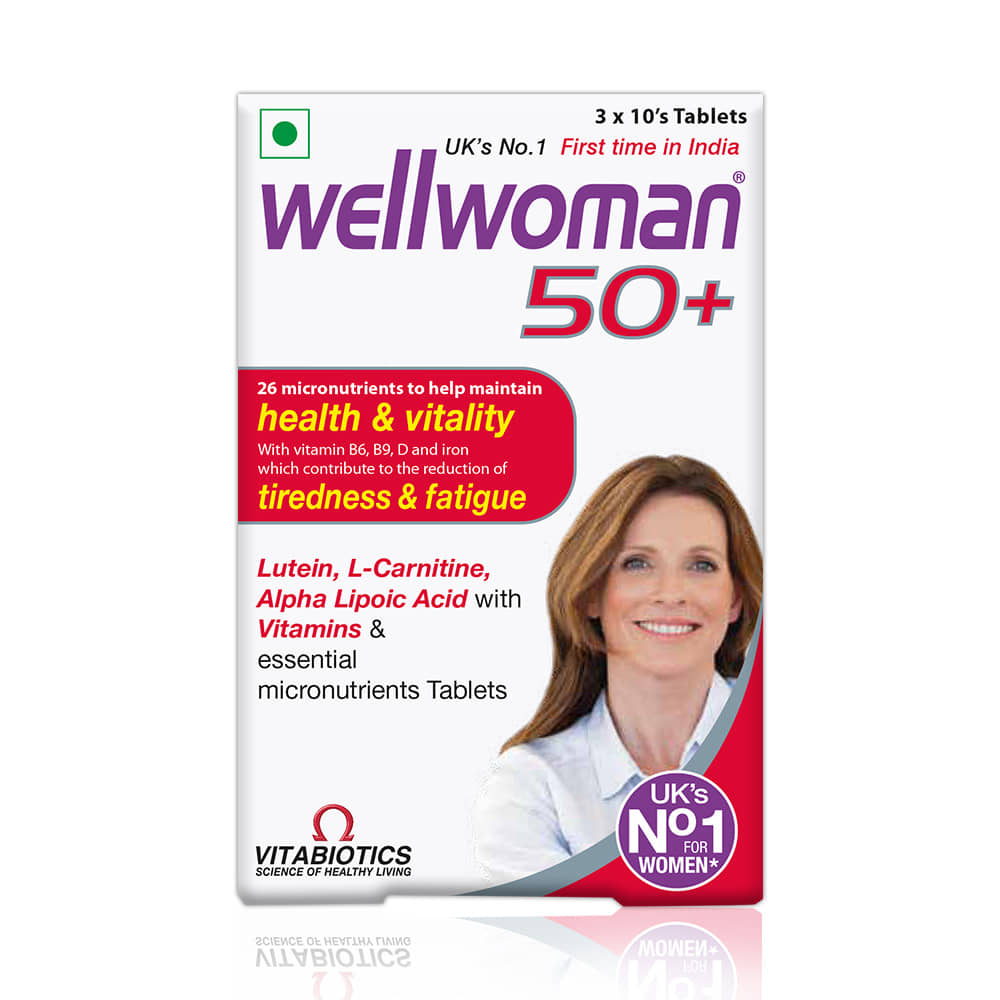 Wellwoman 50+ multivitamin health supplements for women- 30 tablets health supplement 30 no.s Multivitamins Tablets