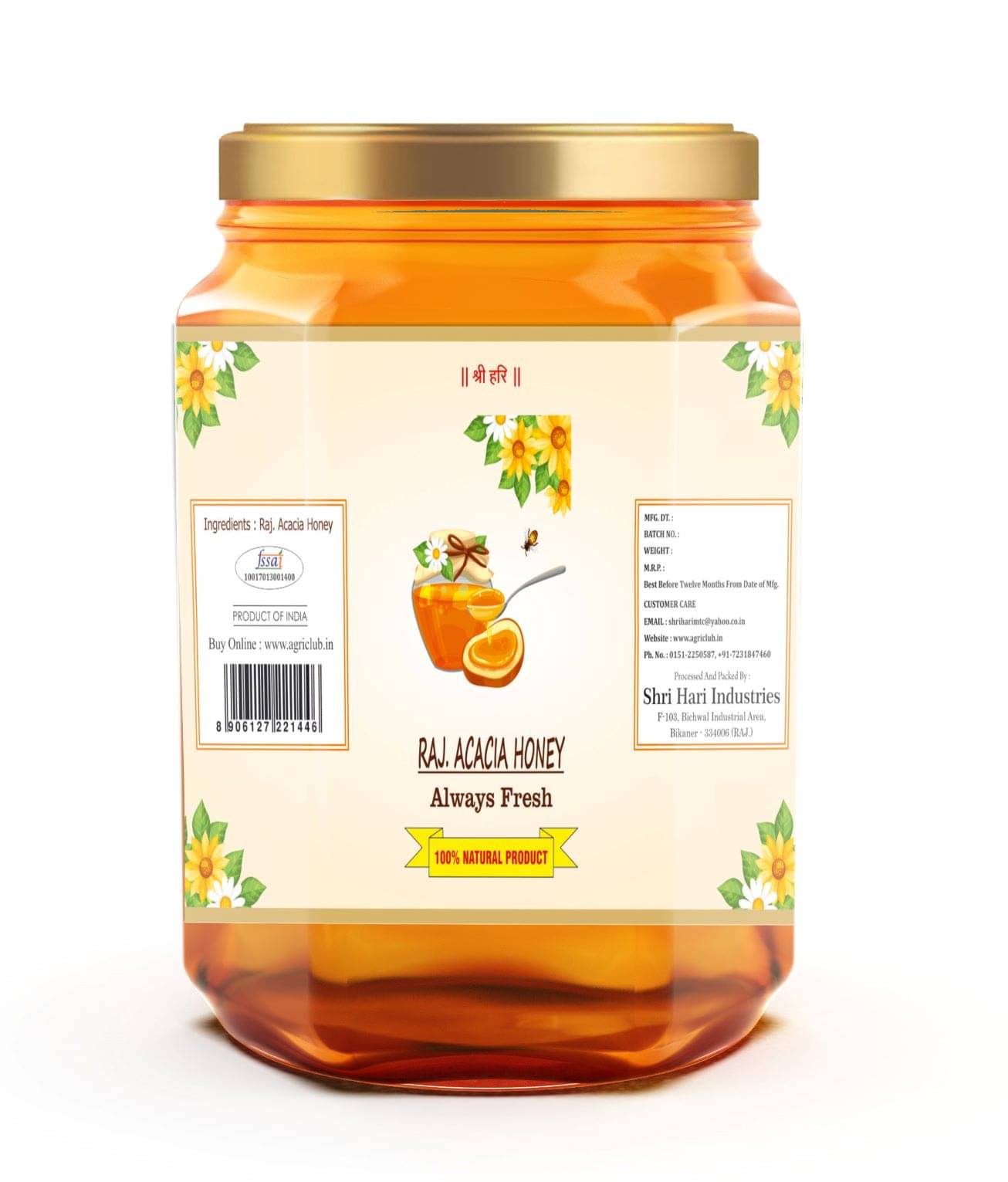 AGRI CLUB Raj. Acacia Honey 500 g AGRI CLUB Raj. Acacia Honey 500 g