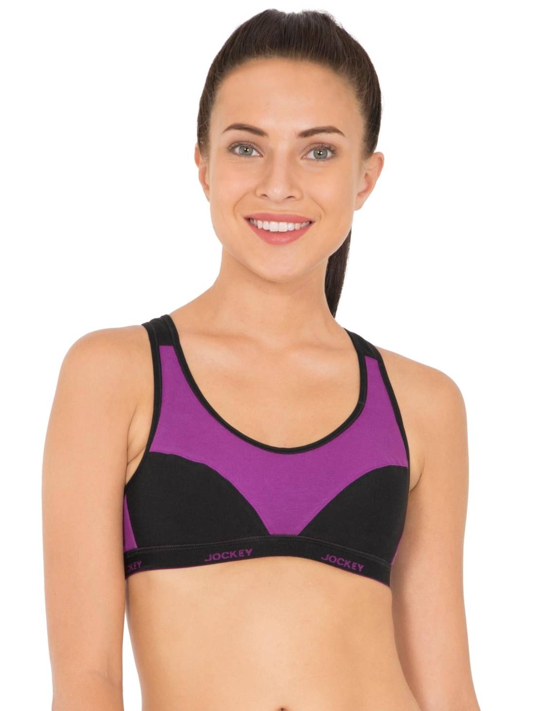     			Jockey Cotton Lycra Racerback bra - Purple