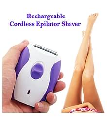 Professional 2in1 Cordless Rechargeable Lady`s Shaver Epilator And Hair Remover Multi Casual Combo