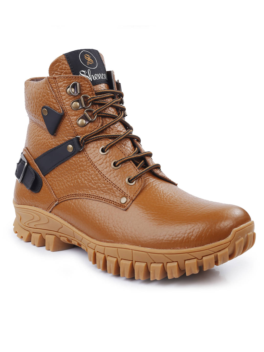 SHENCES Tan Casual Boot SHENCES Tan Casual Boot