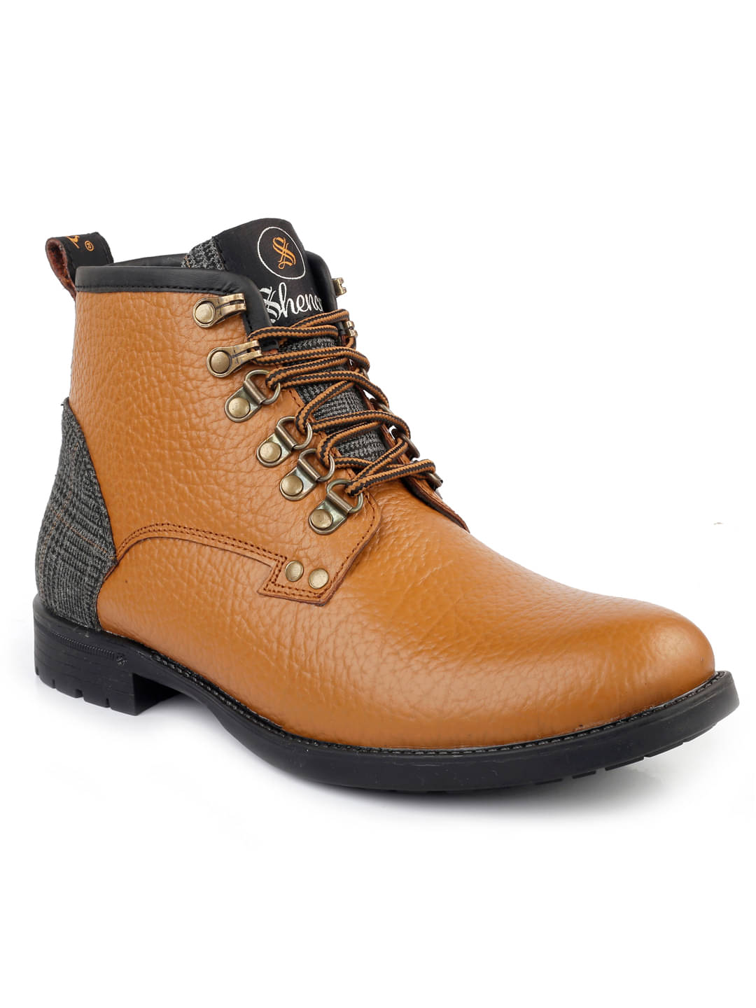     			SHENCES Tan Casual Boot