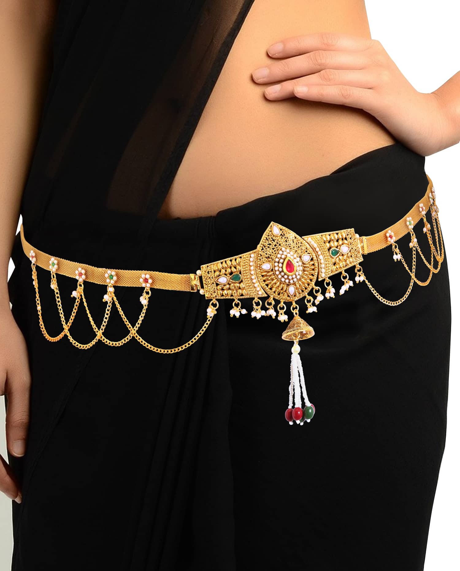 Sukkhi Alluring Pearl Gold Plated Kamarband For Women - Jewellery Sets | Buy online on ZillyBuy