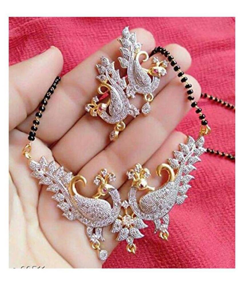     			Sunhari Jewels - Silver Mangalsutra Set ( Pack of 1 )