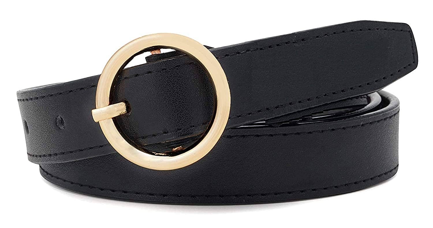 Zacharias Black Faux Leather Casual Belt