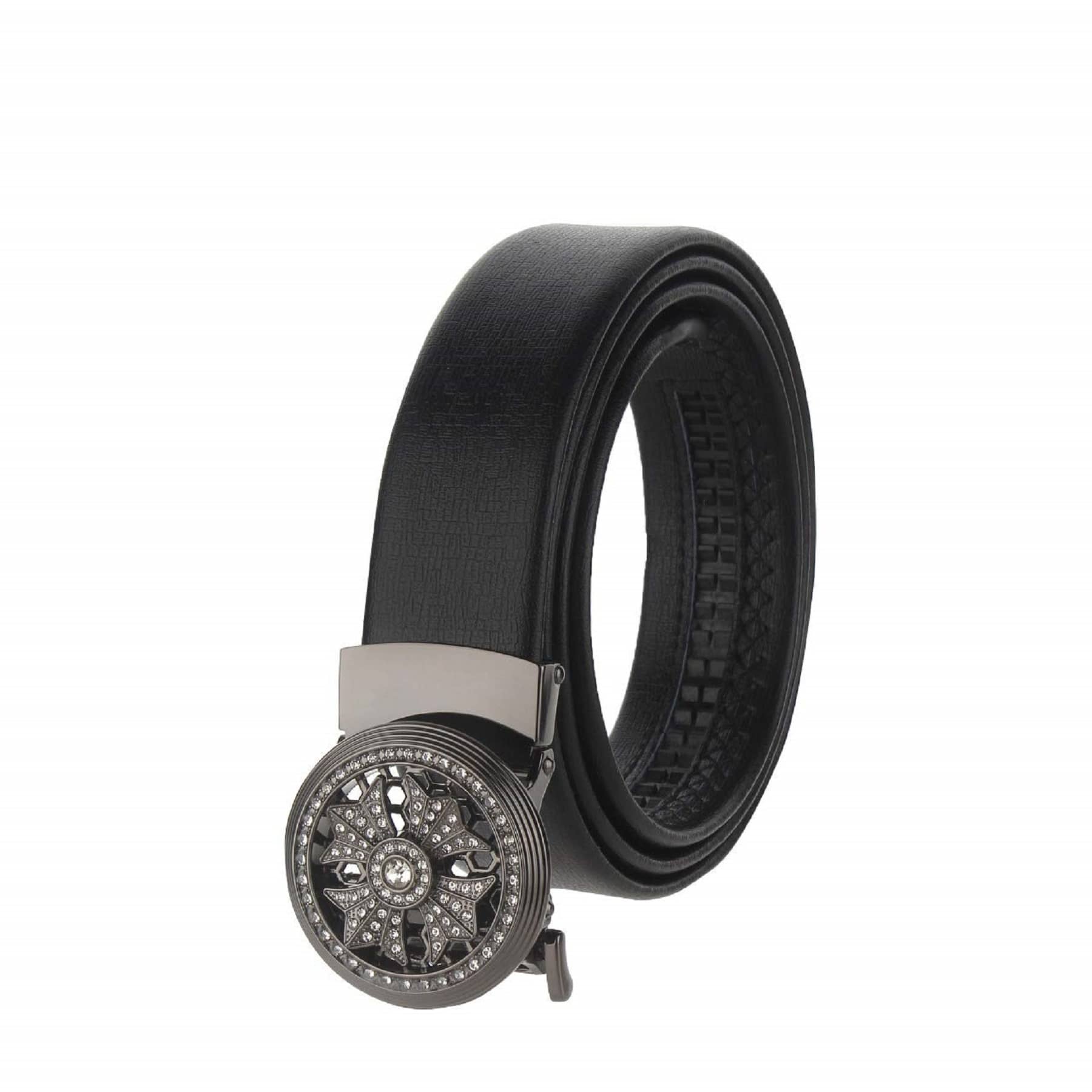 Zacharias Black Faux Leather Casual Belt