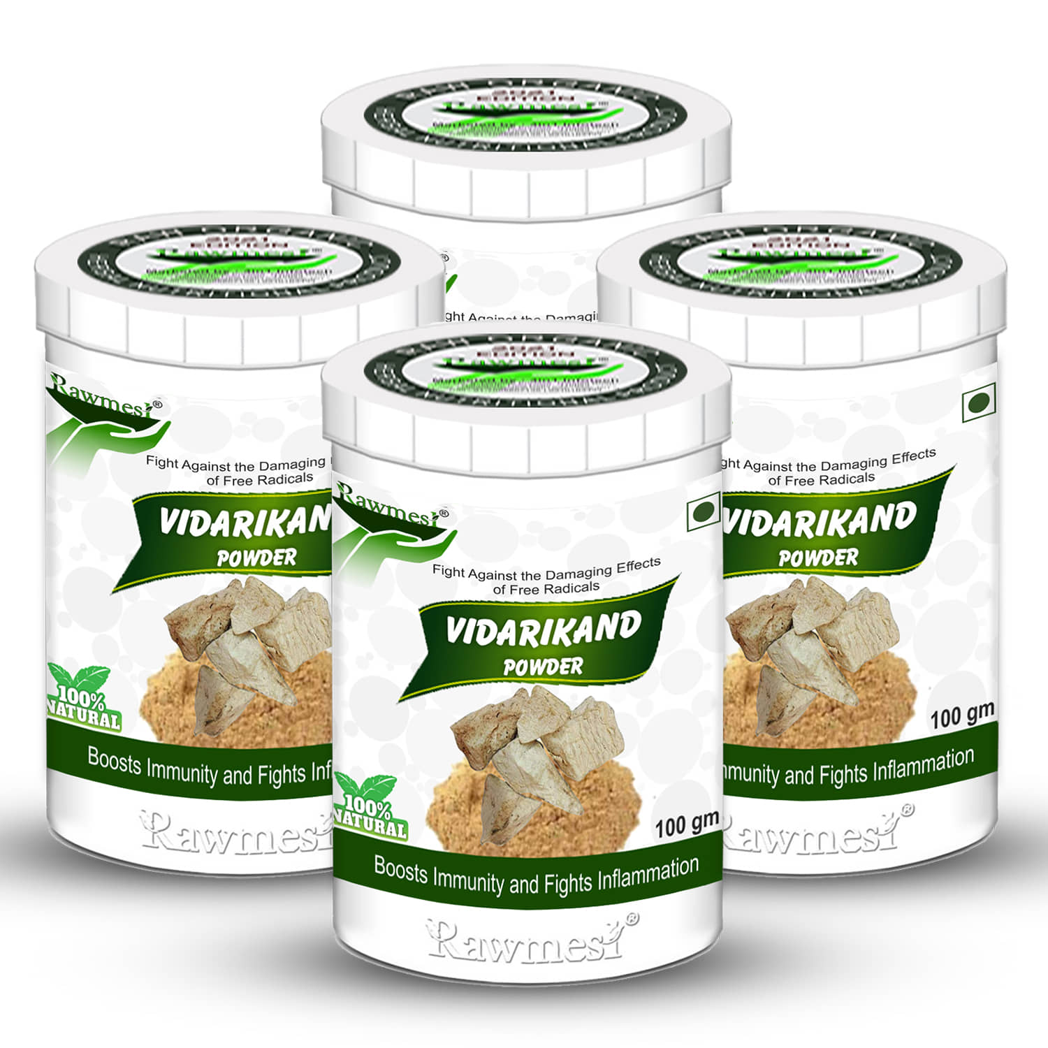 rawmest Vidarikand 400 gm Multivitamins Powder Pack of 4
