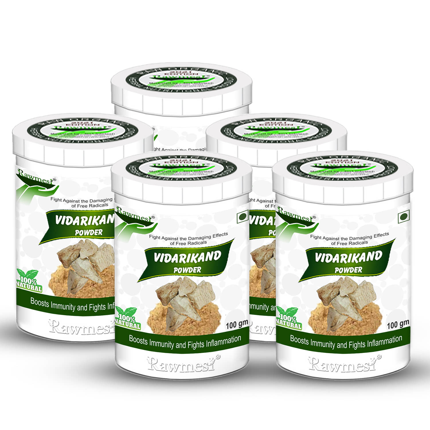 rawmest Vidarikand 500 gm Multivitamins Powder Pack of 5
