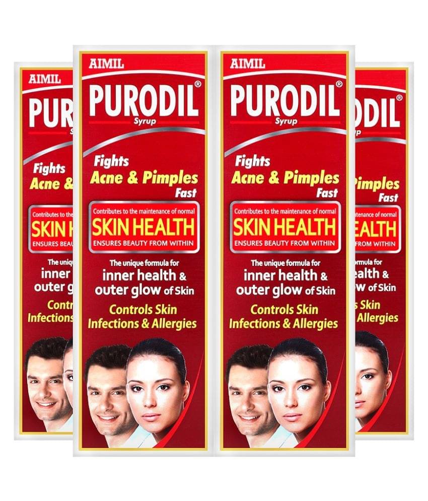 Aimil Purodil Syrup for Pimple and Acne free Skin 200 ml (Pack of 4) Aimil Purodil Syrup for Pimple and Acne free Skin 200 ml (Pack of 4)