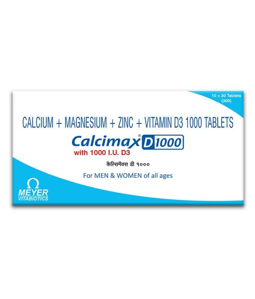 Calcimax D1000 health supplement 30 no.s Multivitamins Tablets Calcimax D1000 health supplement 30 no.s Multivitamins Tablets