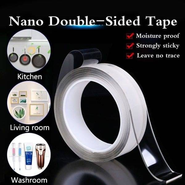     			Double sided Nano Strong Grip Waterproof Traceless Removable Washable Adhesive Reusable Tape
