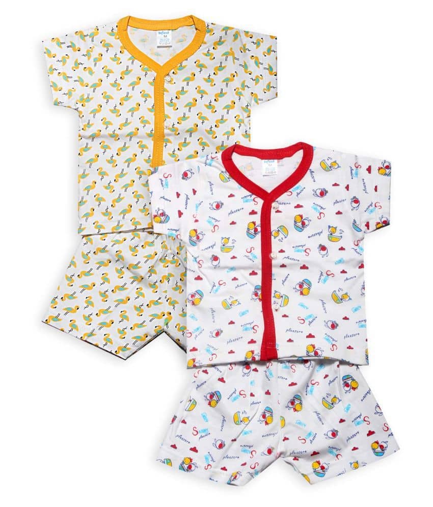 INFANT Unisex for Baby 100% Cotton T Shirts & Shorts ( Multi )