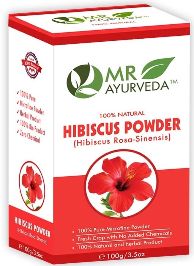     			MR Ayurveda 100% Natural Hibiscus Powder for Shiny Hair Scalp Treatment 100 g