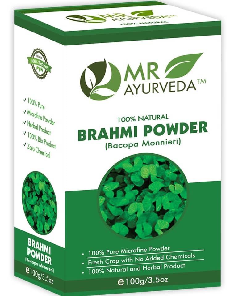MR Ayurveda 100% Organic Brahmi Powder Hair Scalp Treatment 100 g