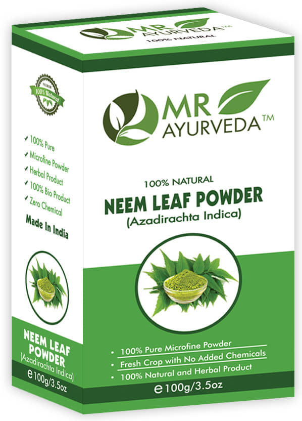 MR Ayurveda 100% Organic Neem Leaf Powder Face Pack Masks 100 gm