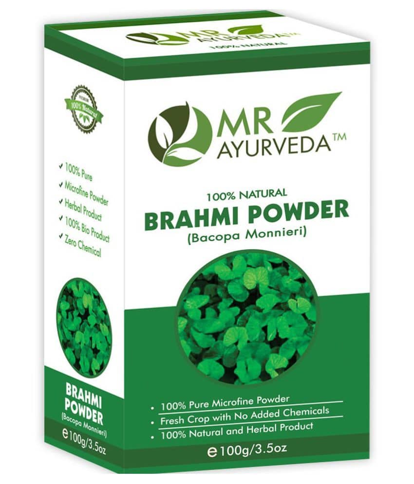 MR Ayurveda 100% Pure Brahmi Powder Hair Scalp Treatment 100 g
